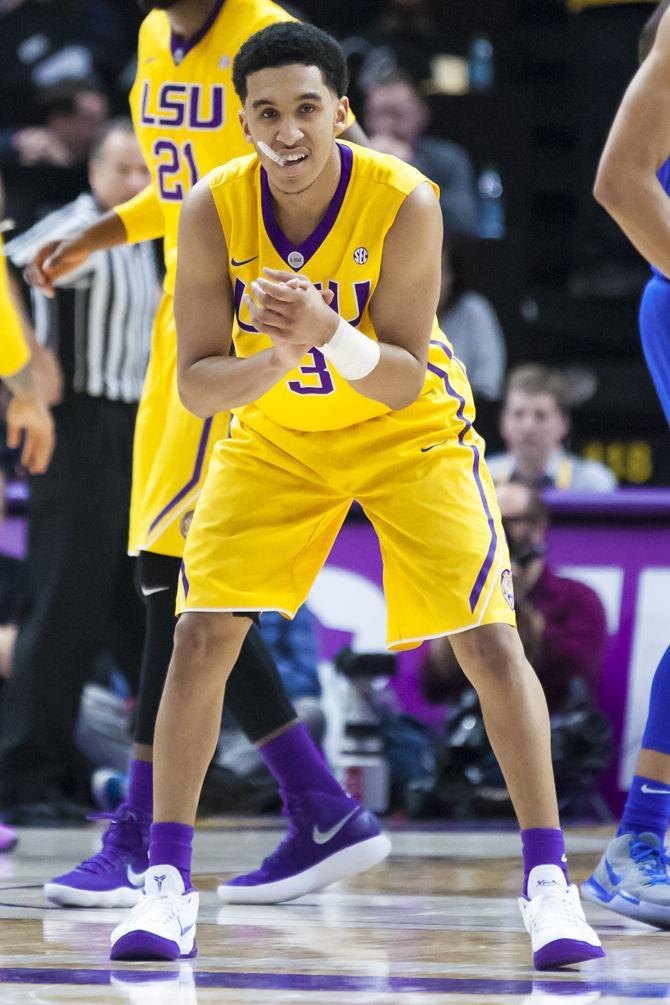 LSU freshman guard Tremont Waters (3) during the Tigers' 74-71 loss to Kentucky on Wednesday, Jan. 3, 2018, in the PMAC.