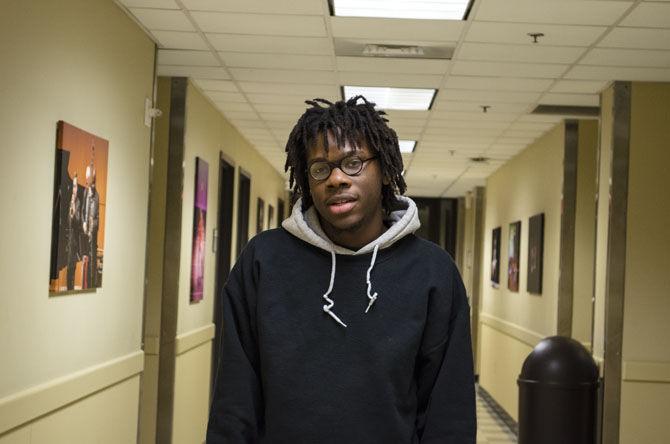 LSU theatre junior Jeremiah Turner talks about his future career as a comedian in the Music and Dramatic Arts building on Sunday, Jan. 14, 2018.