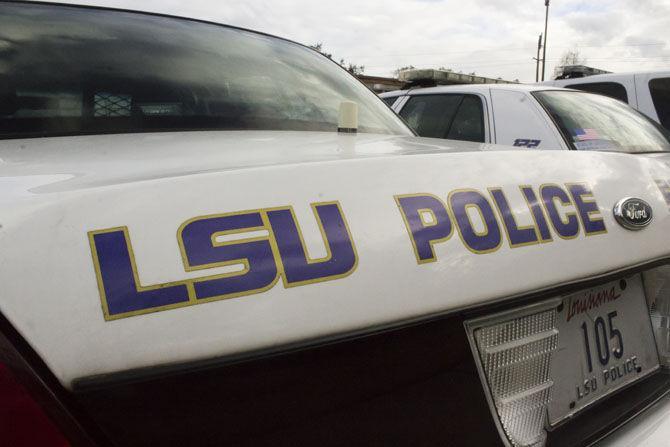 A squad car rests in the LSUPD station parking lot on Wednesday, January 11, 2016.