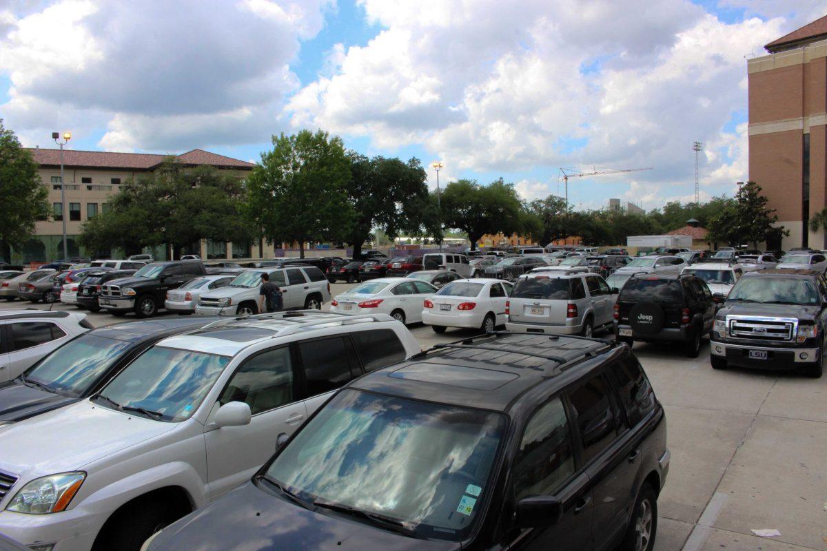 LSU parking lots stay full on April 21, 2017, on campus.&#160;