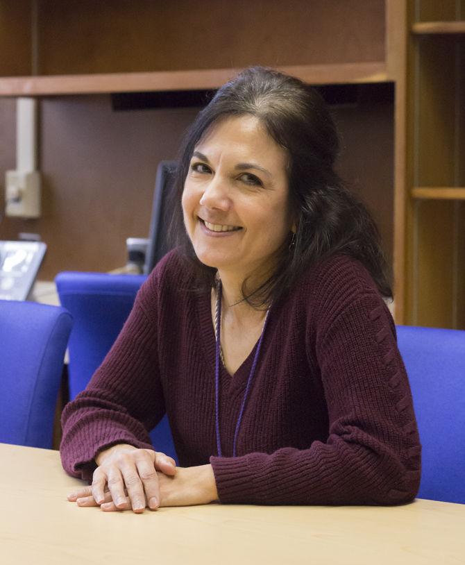 LSU professor Tammy Dugas smiles before being interviewed at the LSU Veterinary School on Wednesday, Feb. 14, 2018.