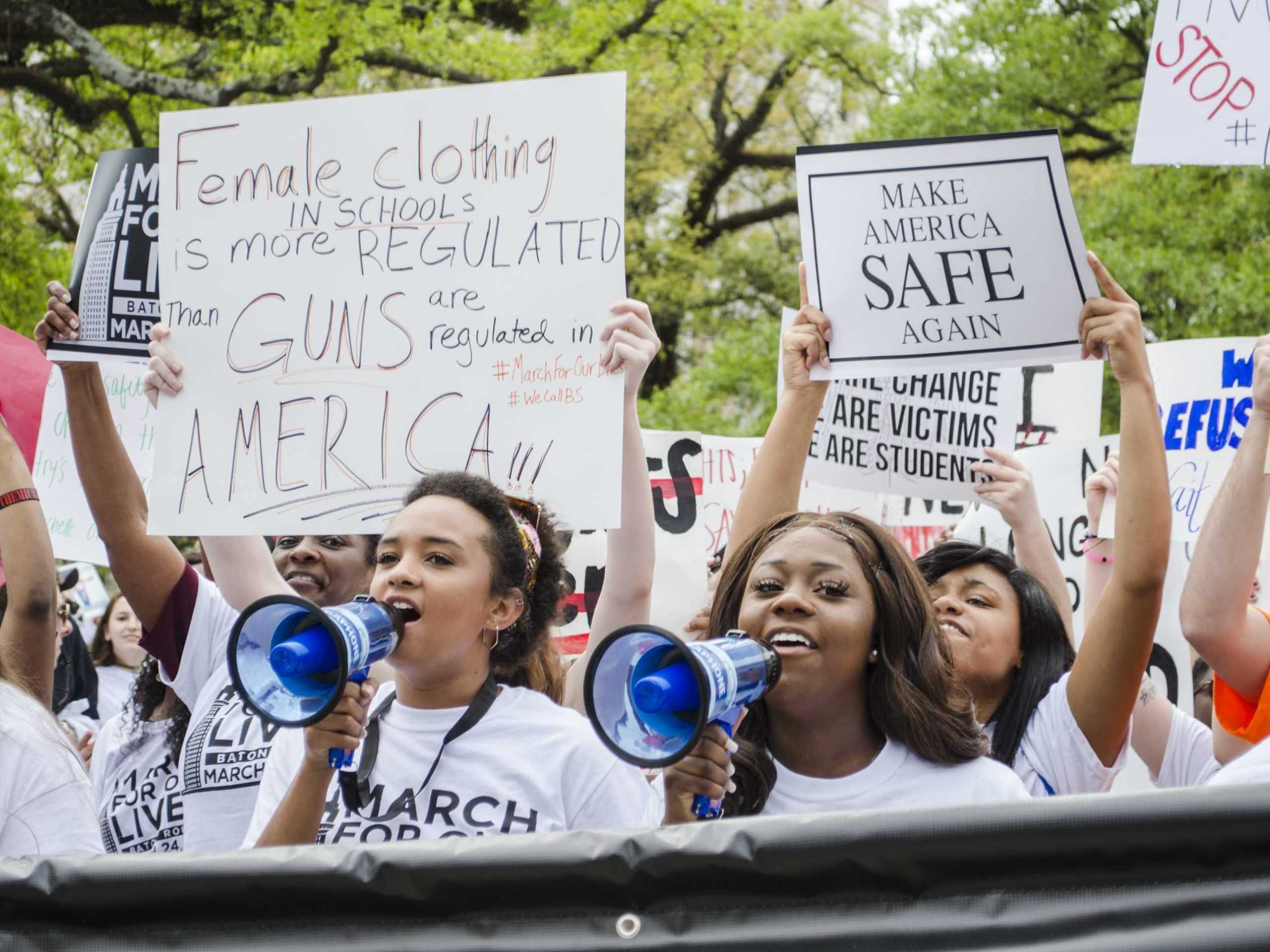 Louisiana high school students participate in 'March For Our Lives' in Baton Rouge, New Orleans