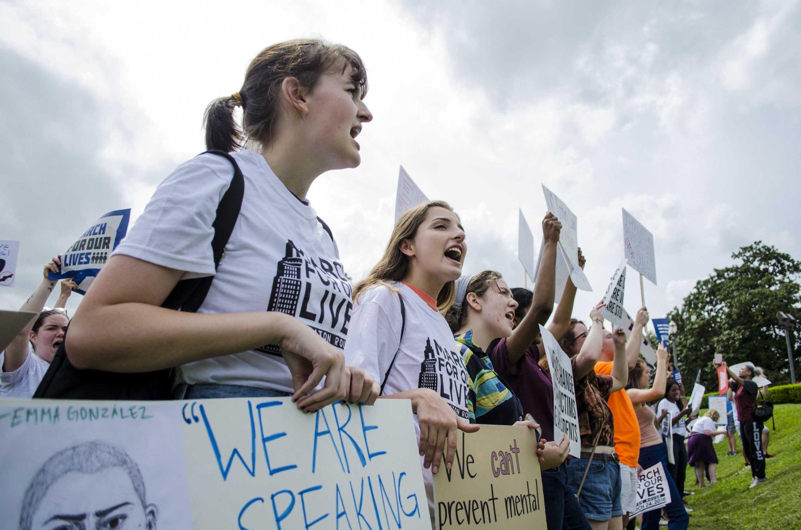 Louisiana high school students participate in 'March For Our Lives' in Baton Rouge, New Orleans