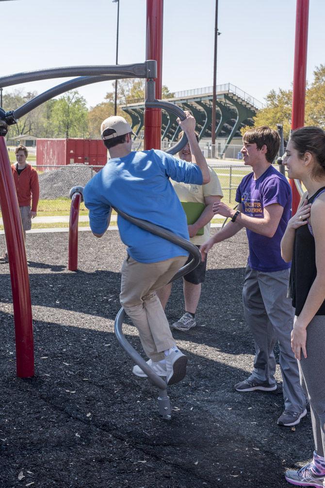 LSU biological engineers create playgrounds for local schools