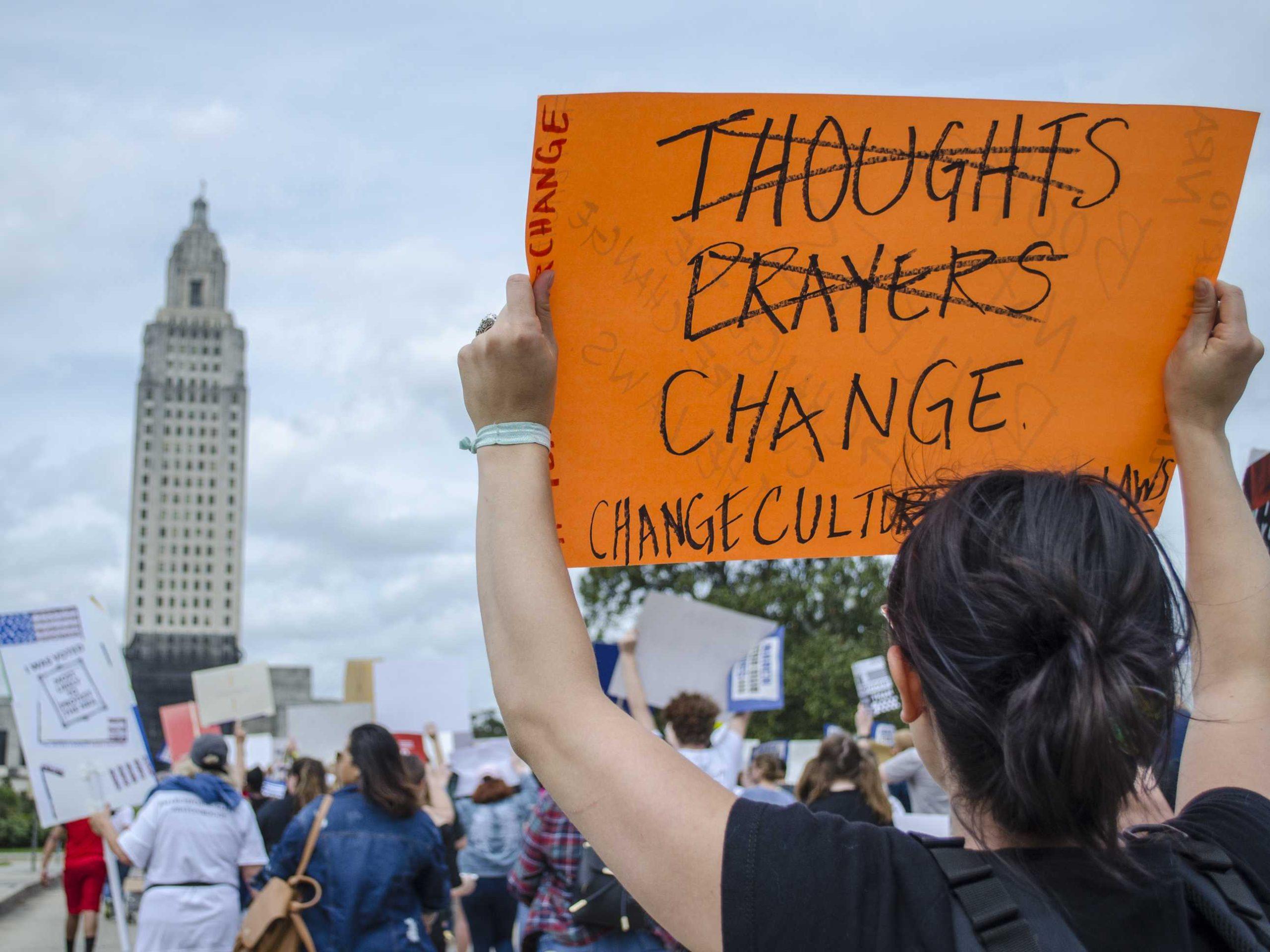 Louisiana high school students participate in 'March For Our Lives' in Baton Rouge, New Orleans