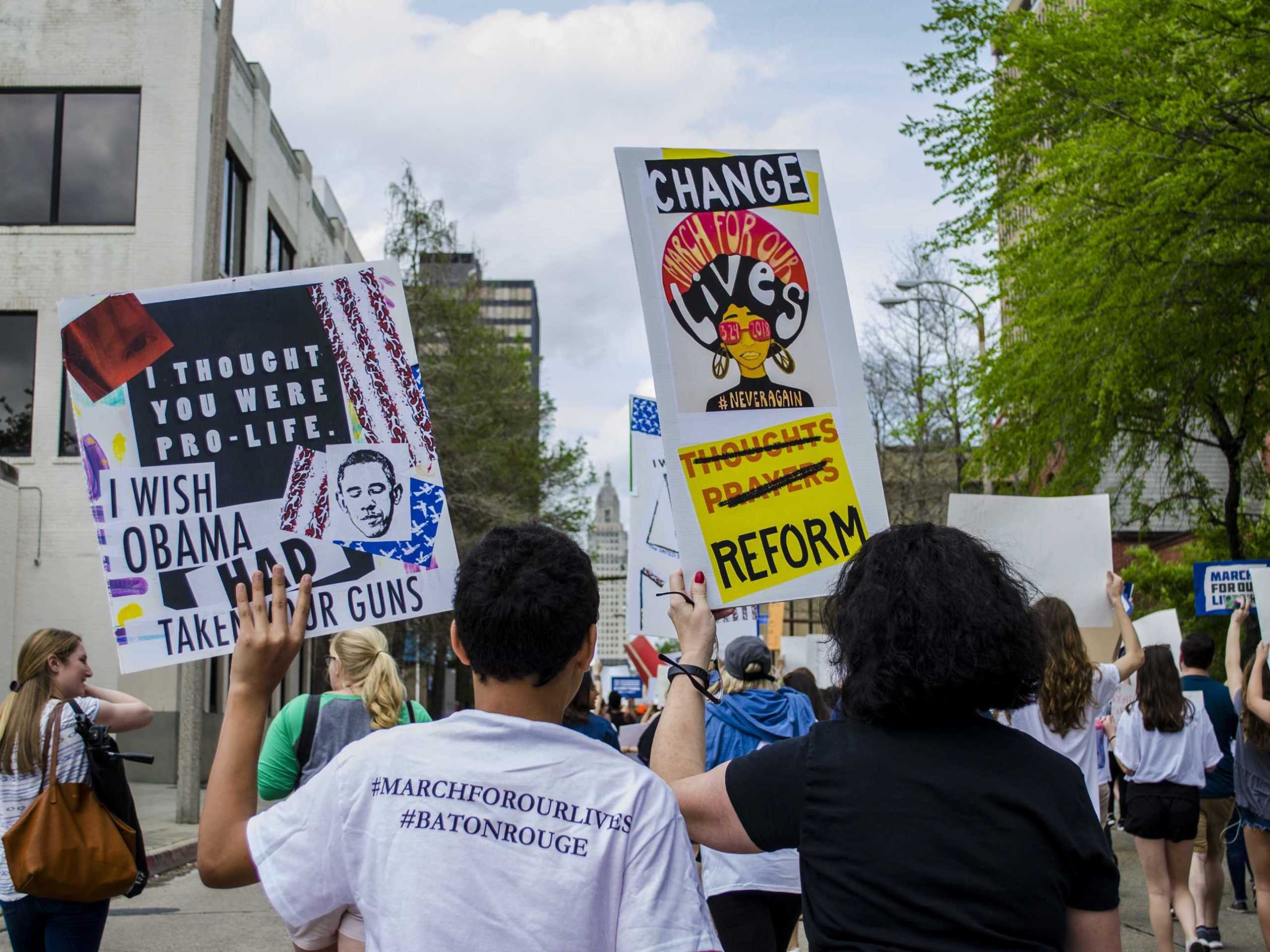 Louisiana high school students participate in 'March For Our Lives' in Baton Rouge, New Orleans