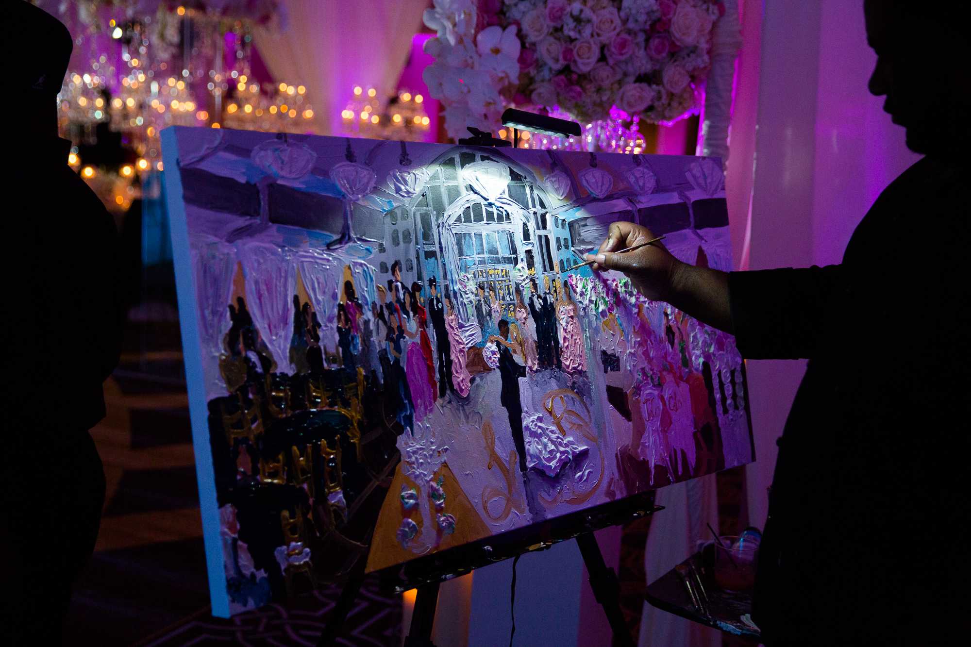 On the Spot: Local artist captures a wedding&#8217;s atmosphere on canvas