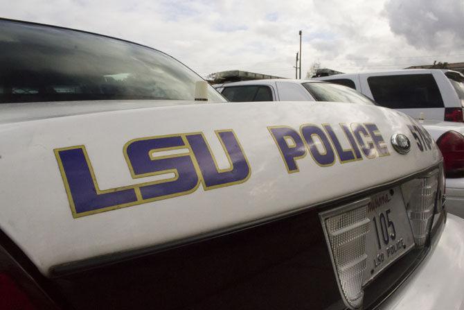 A squad car rests in the LSUPD station parking lot on Wednesday, January 11, 2016.