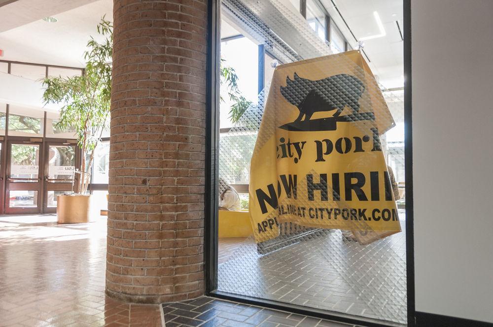 LSU continues construction of City Pork inside the LSU Design Building on Tuesday, April 17, 2018.