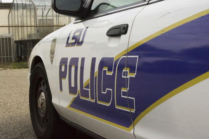 A squad car rests in the LSUPD station parking lot on Wednesday, January 11, 2016.