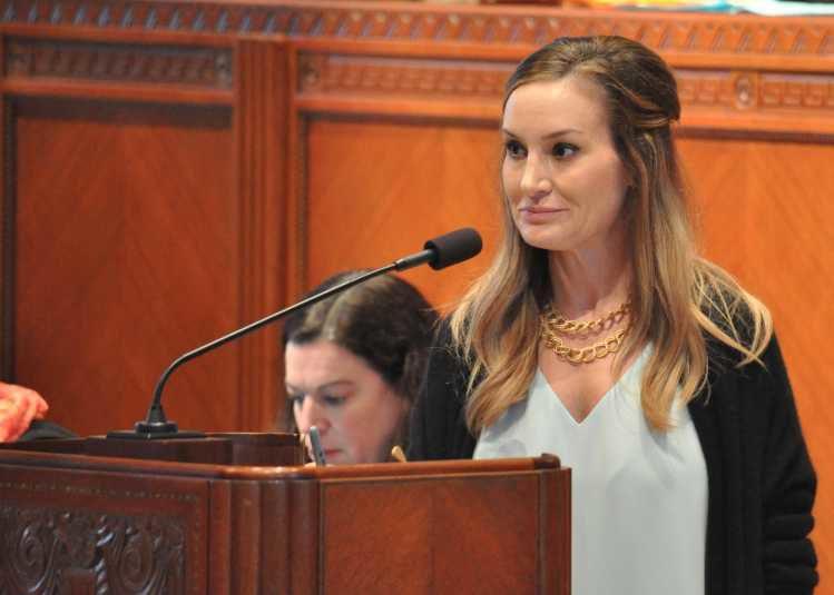 Rep. Paula Davis, R-Baton Rouge, a first-term legislator, presented the compromise bill that resolved a battle in the House over renewing part of a cent of state sales tax.