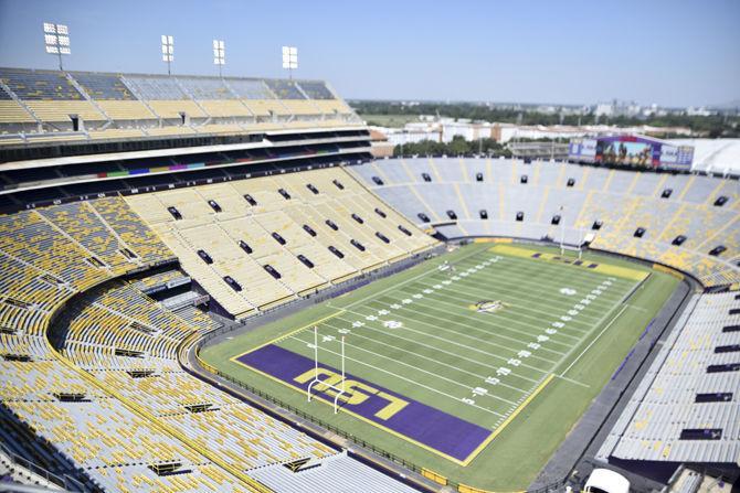 LSU unveils new additions to Tiger Stadium on Thursday, Sept. 7, 2017, on LSU campus.