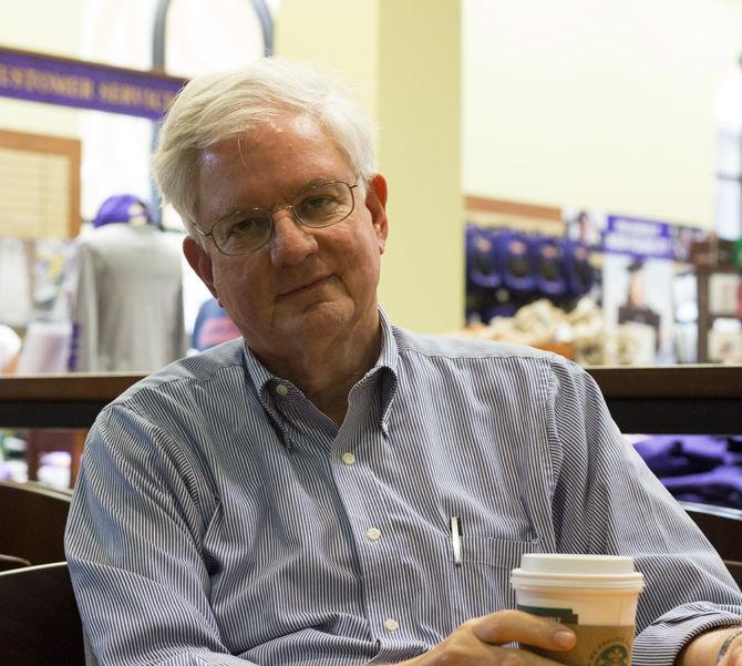 Professor of history Gaines M. Foster sits for coffee in the LSU Barnes and Noble on Sunday, Aug. 26, 2018.