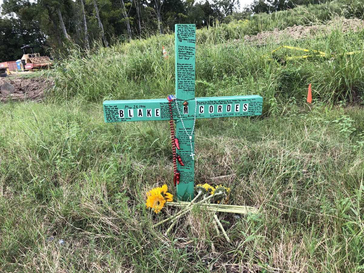 Memorial made for Blake Cordes