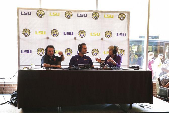 LSU gymnastics coach D-D Breaux speaks at the Coaches Caravan in the Omni Hotel on Saturday, Sept. 1, 2018.