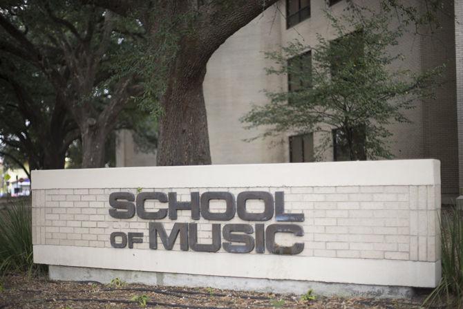 The LSU Music and Dramatic Arts Building awaits the opening night of&#160;LSU Opera's rendition of The Rake's Progress&#160;at the Claude L. Shaver Theatre.