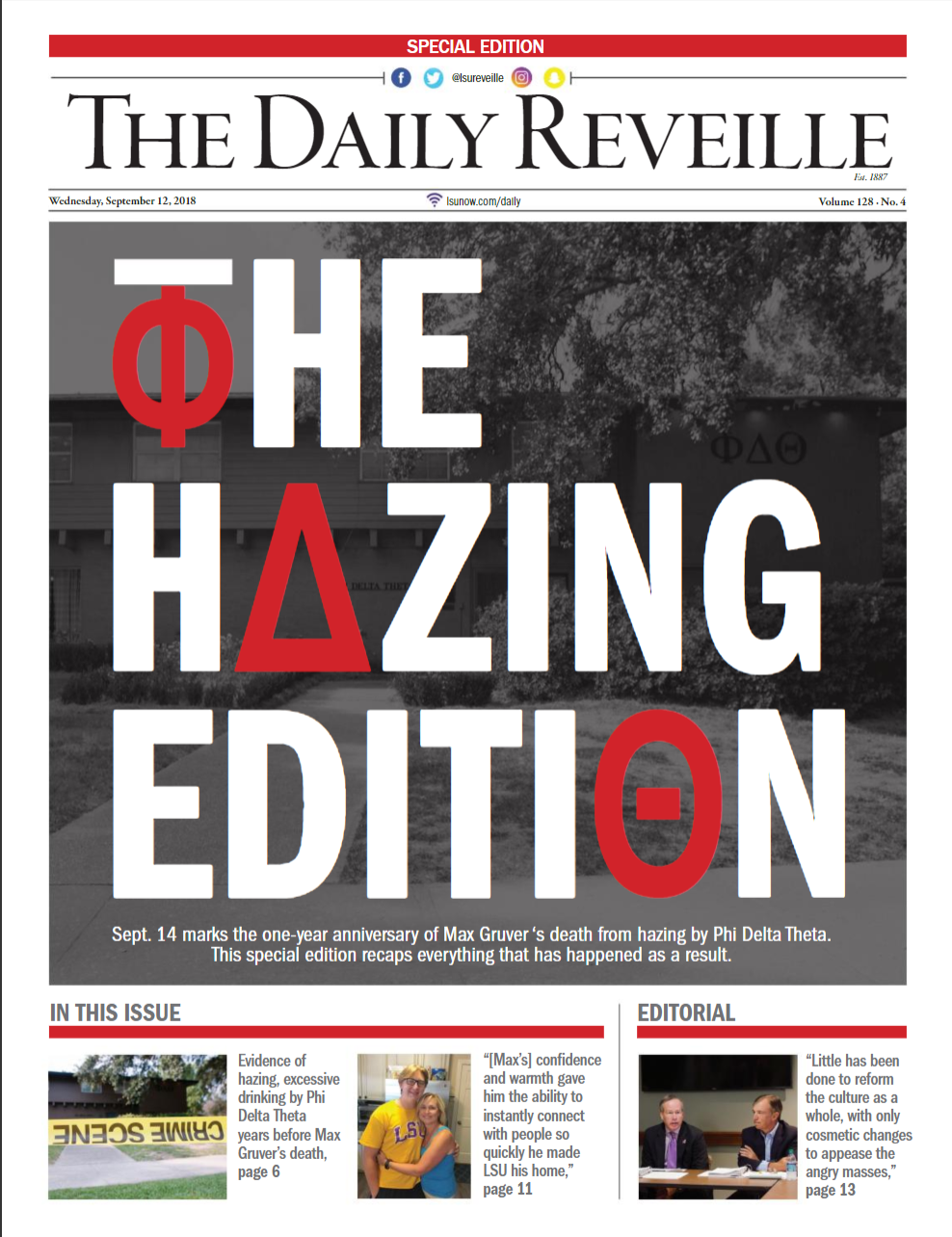 The Daily Reveille's Hazing Edition coverage