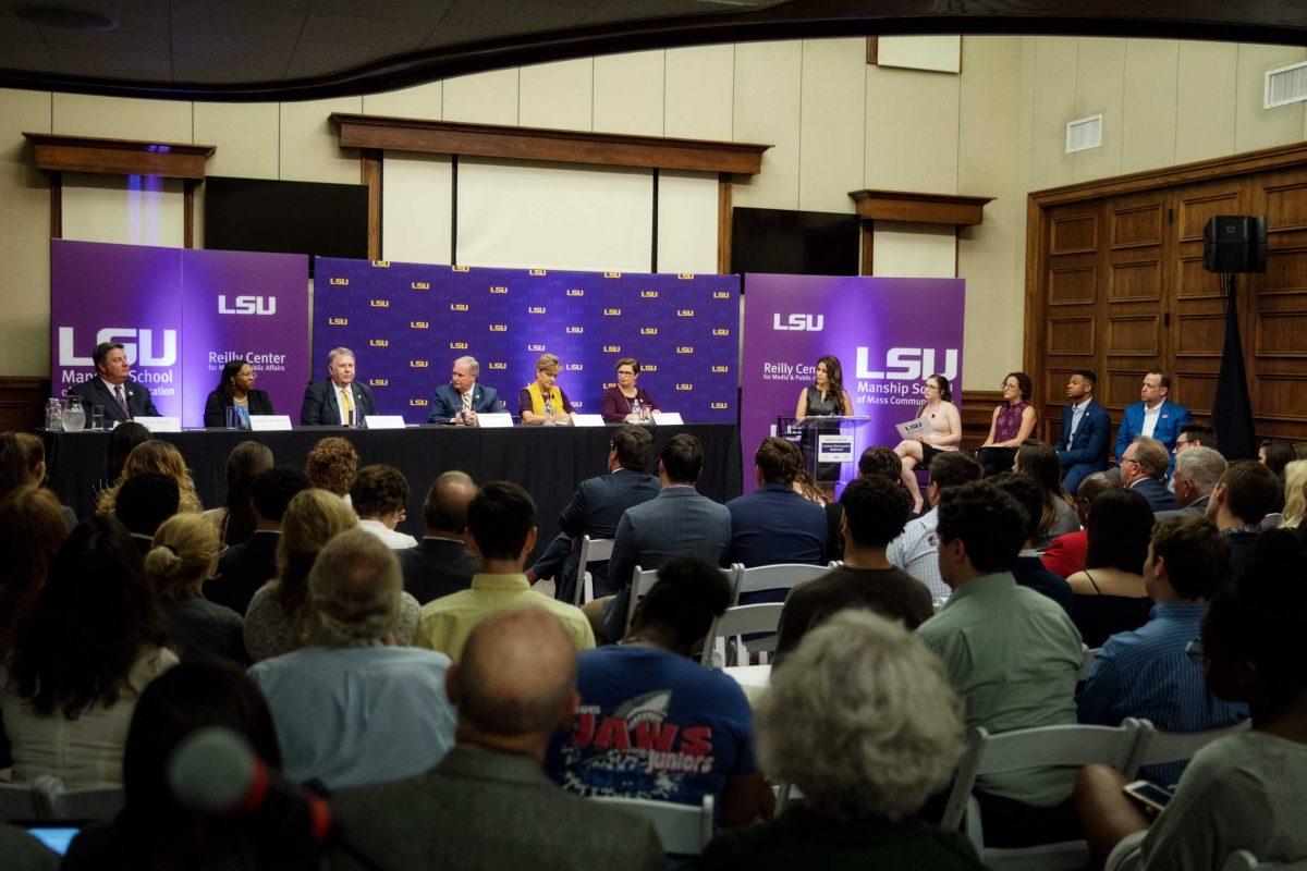 Louisiana Secretary of State candidates field questions from the audience in the Holliday Forum on Oct. 29, 2018.