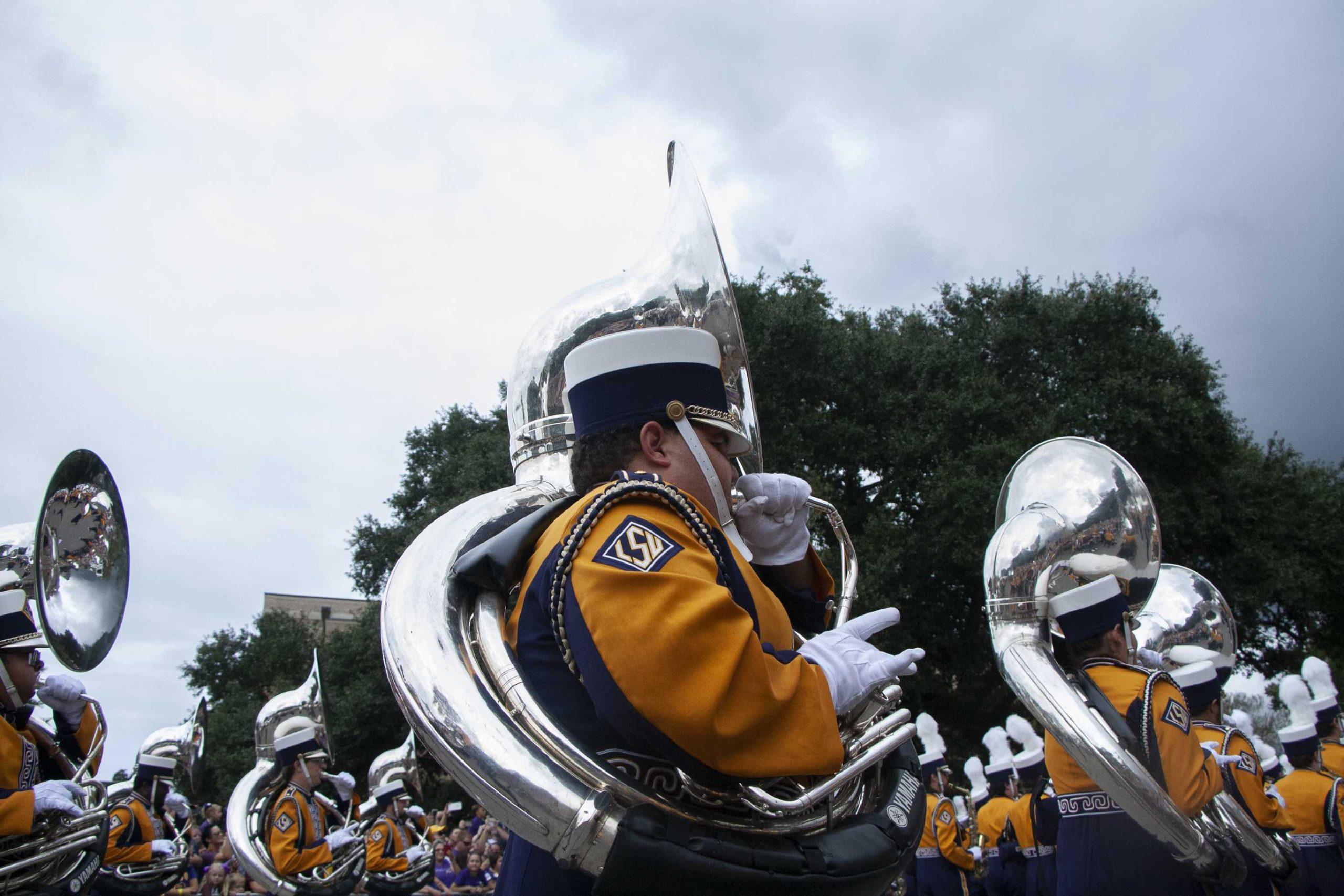 PHOTOS: LSU marches Victory Hill before game against Mississippi State