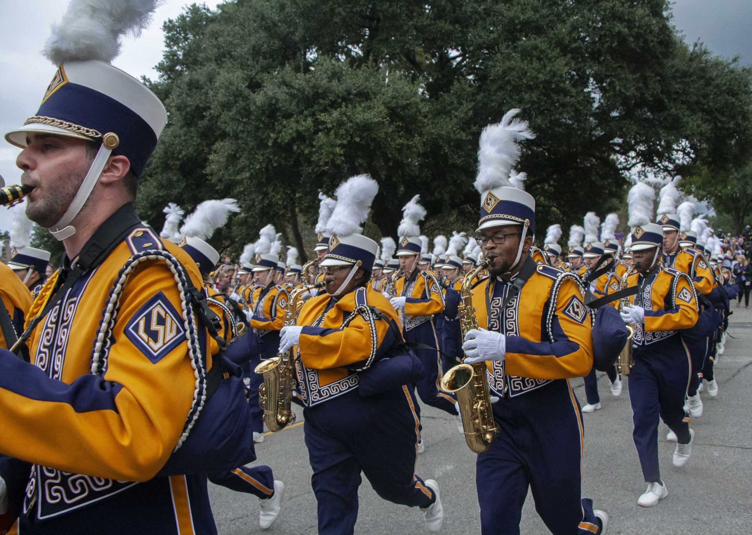 PHOTOS: LSU marches Victory Hill before game against Mississippi State