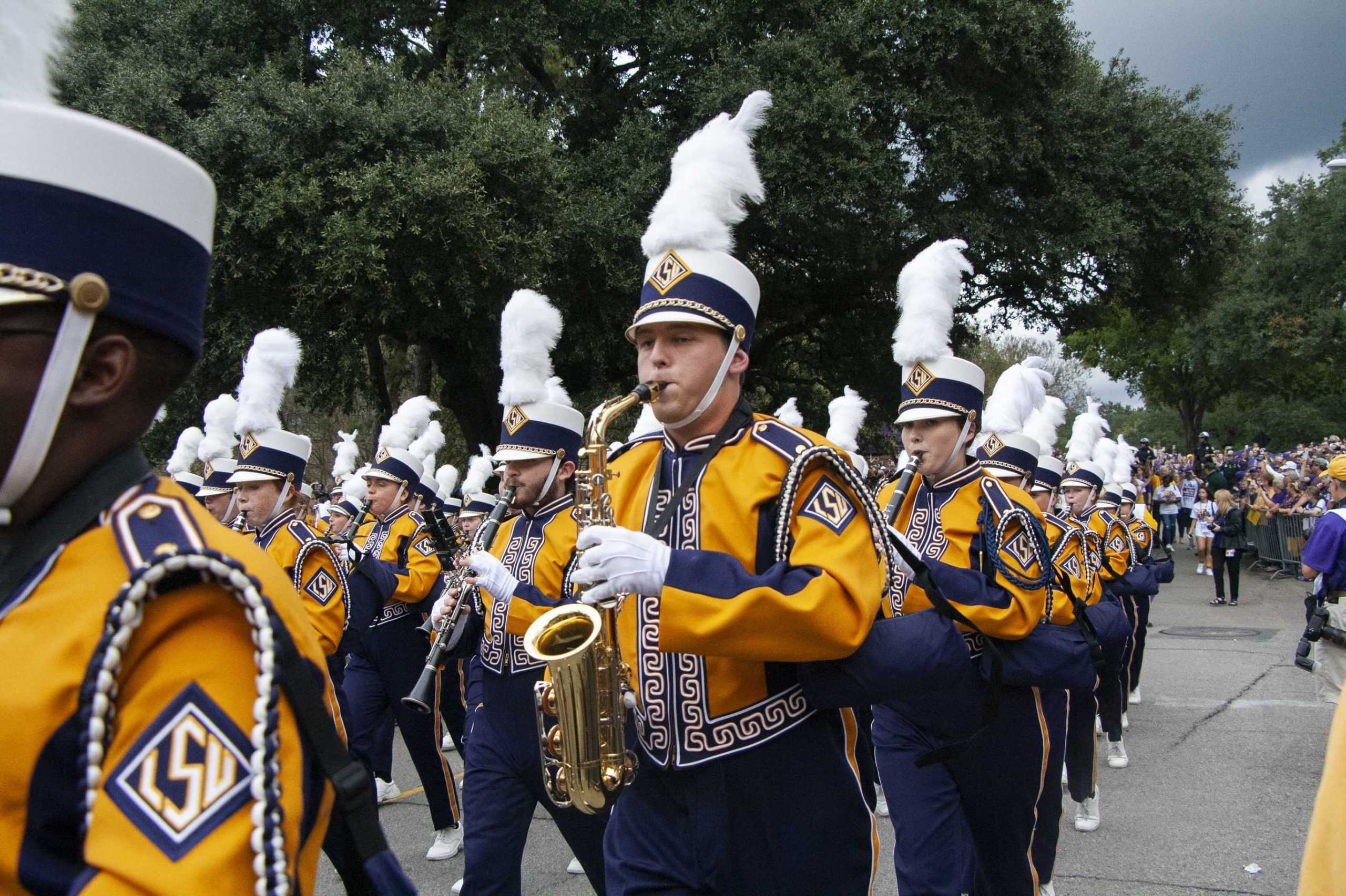 PHOTOS: LSU marches Victory Hill before game against Mississippi State