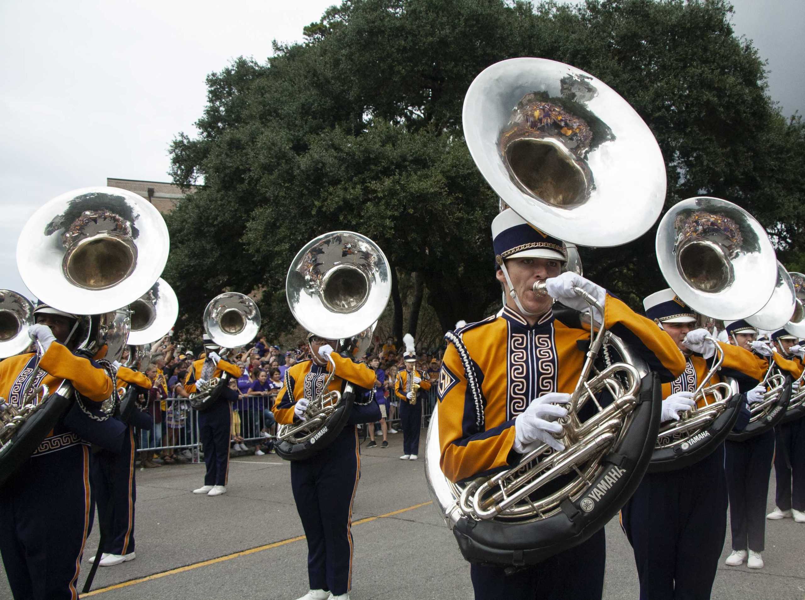 PHOTOS: LSU marches Victory Hill before game against Mississippi State