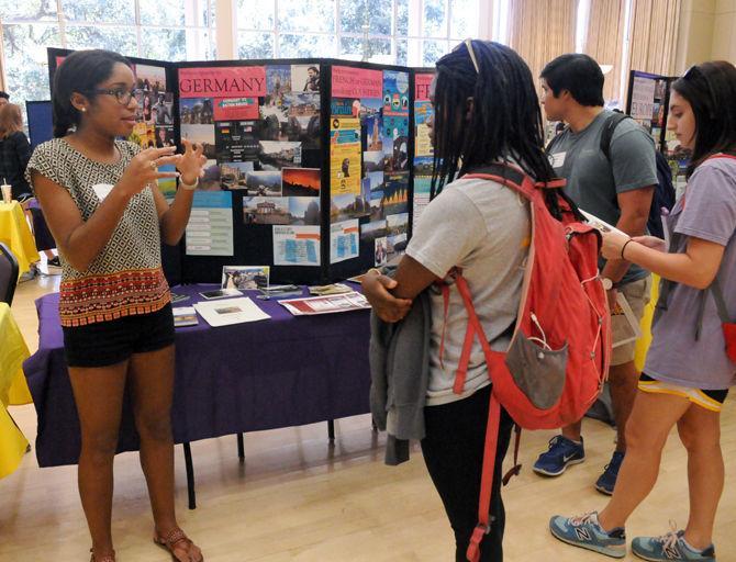 Students at the Study Abroad Fair Wednesday September 23, 2015 in the union.