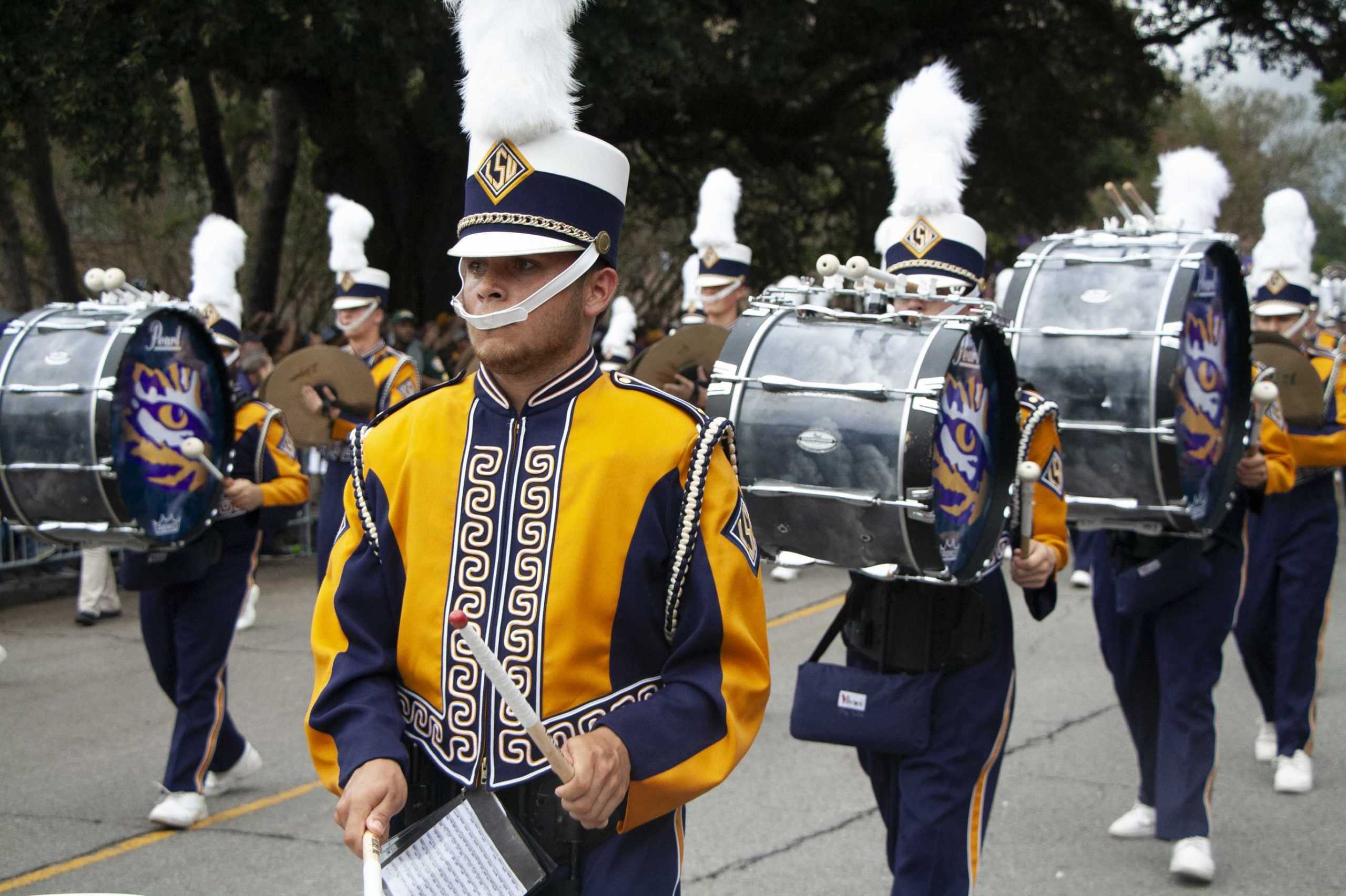 PHOTOS: LSU marches Victory Hill before game against Mississippi State