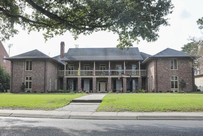 Pi Kappa Phi fraternity house sits on West Lakeshore Drive on Tuesday, Nov. 7, 2017.