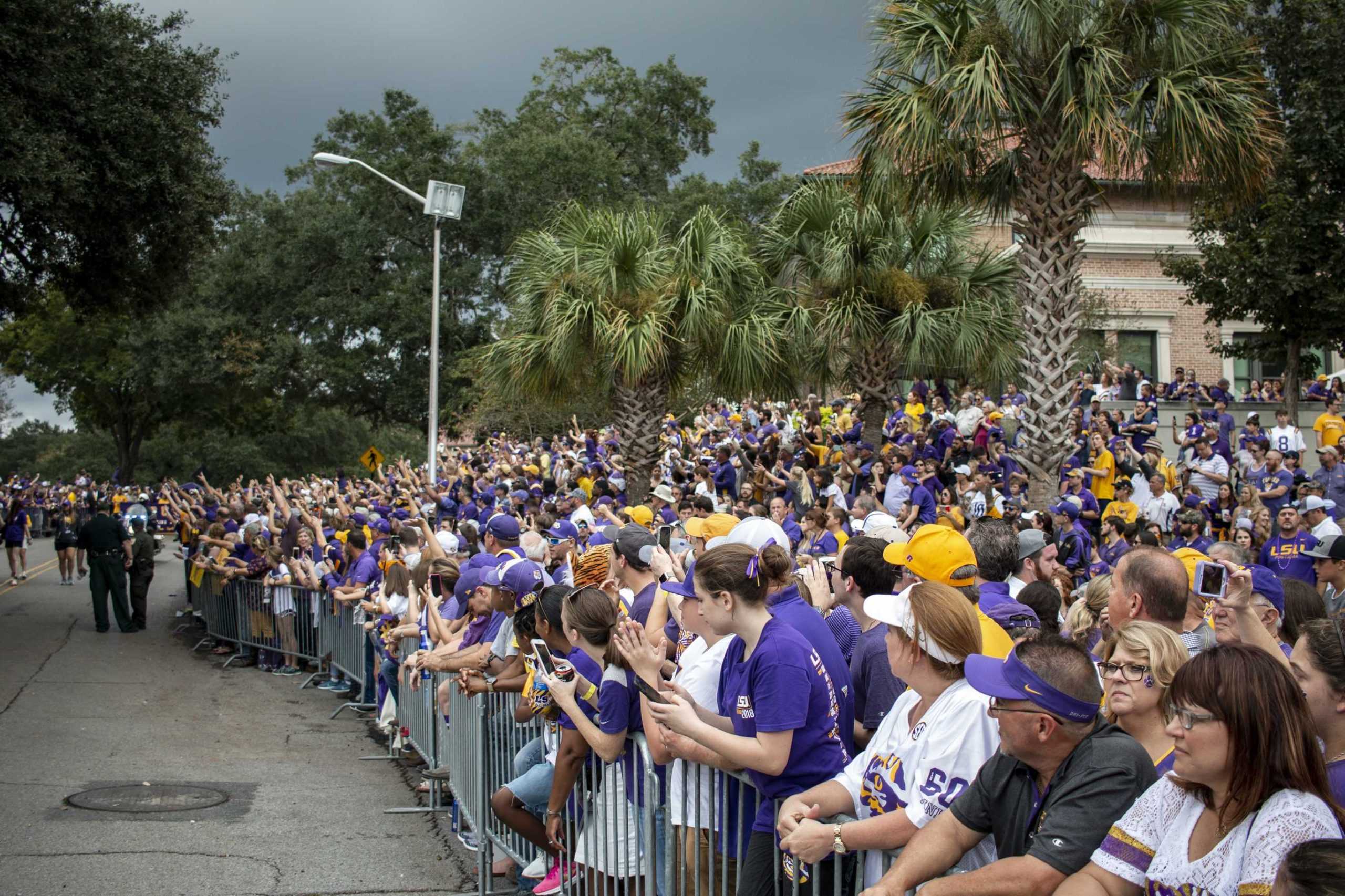 PHOTOS: LSU marches Victory Hill before game against Mississippi State