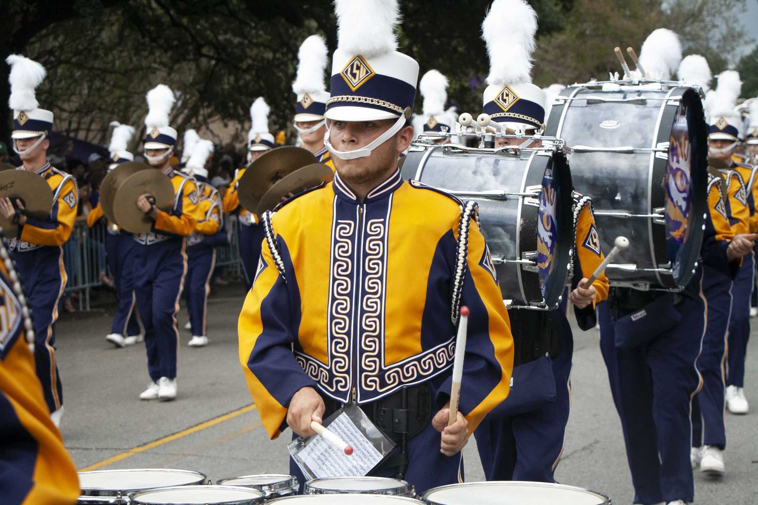 PHOTOS: LSU marches Victory Hill before game against Mississippi State