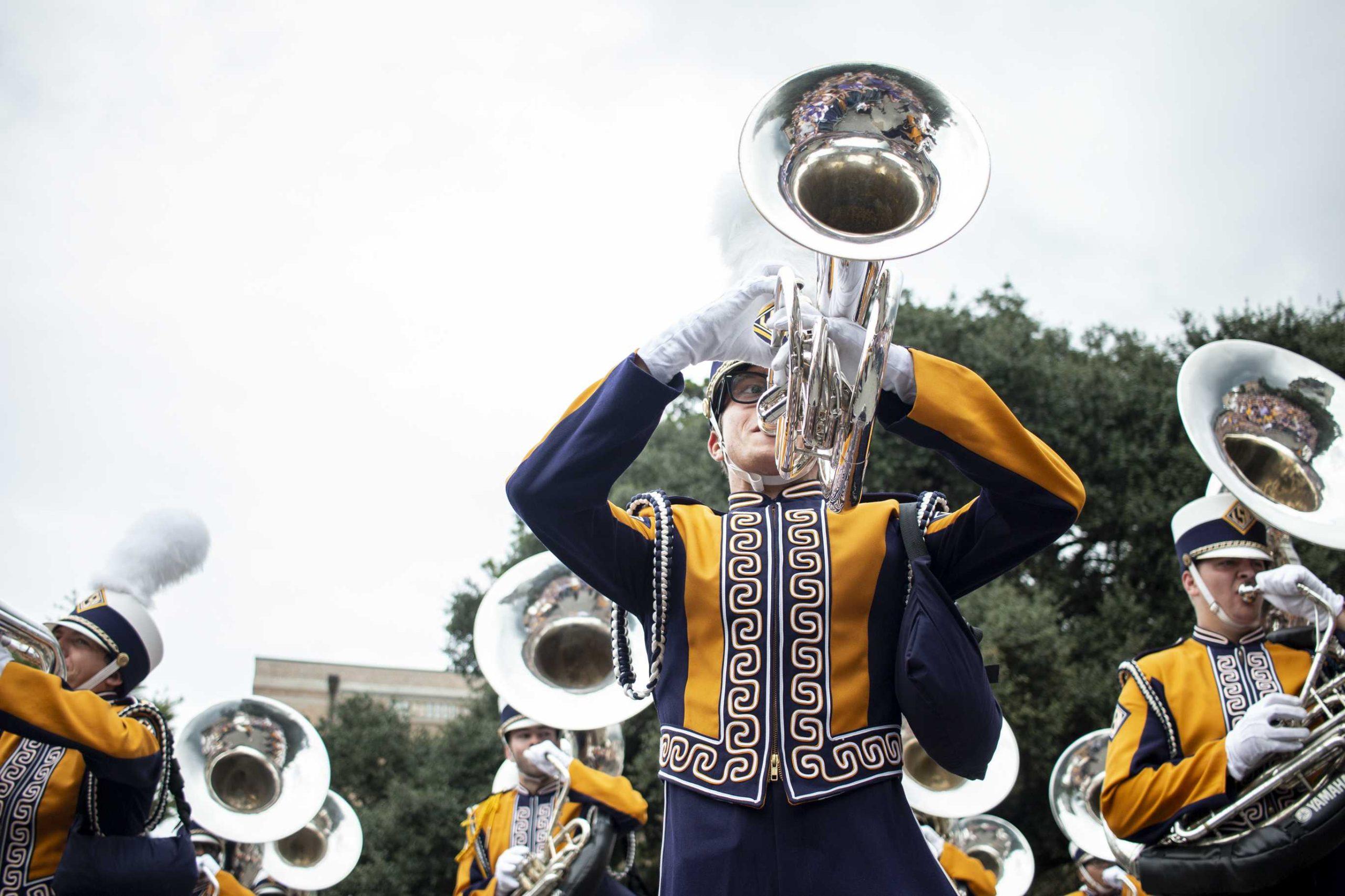 PHOTOS: LSU marches Victory Hill before game against Mississippi State