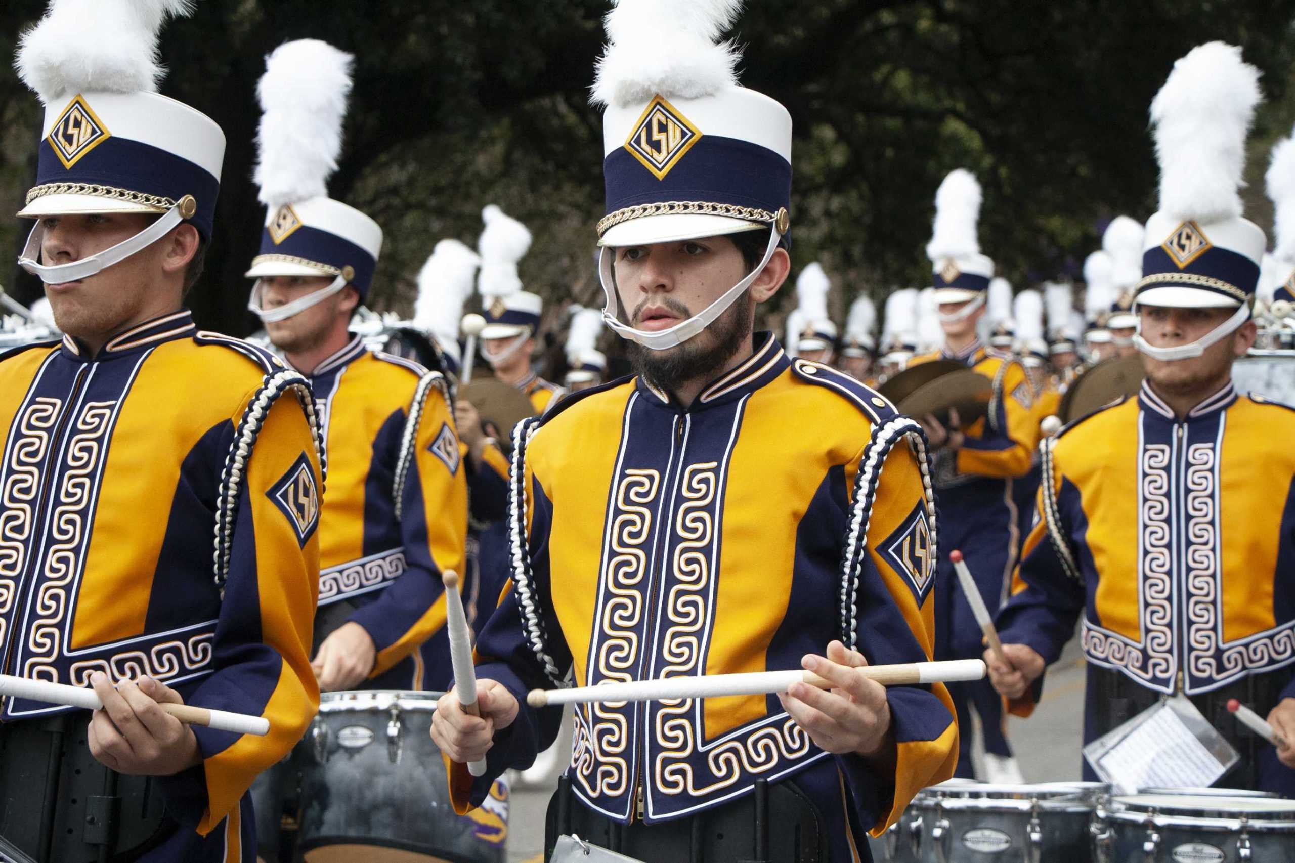 PHOTOS: LSU marches Victory Hill before game against Mississippi State