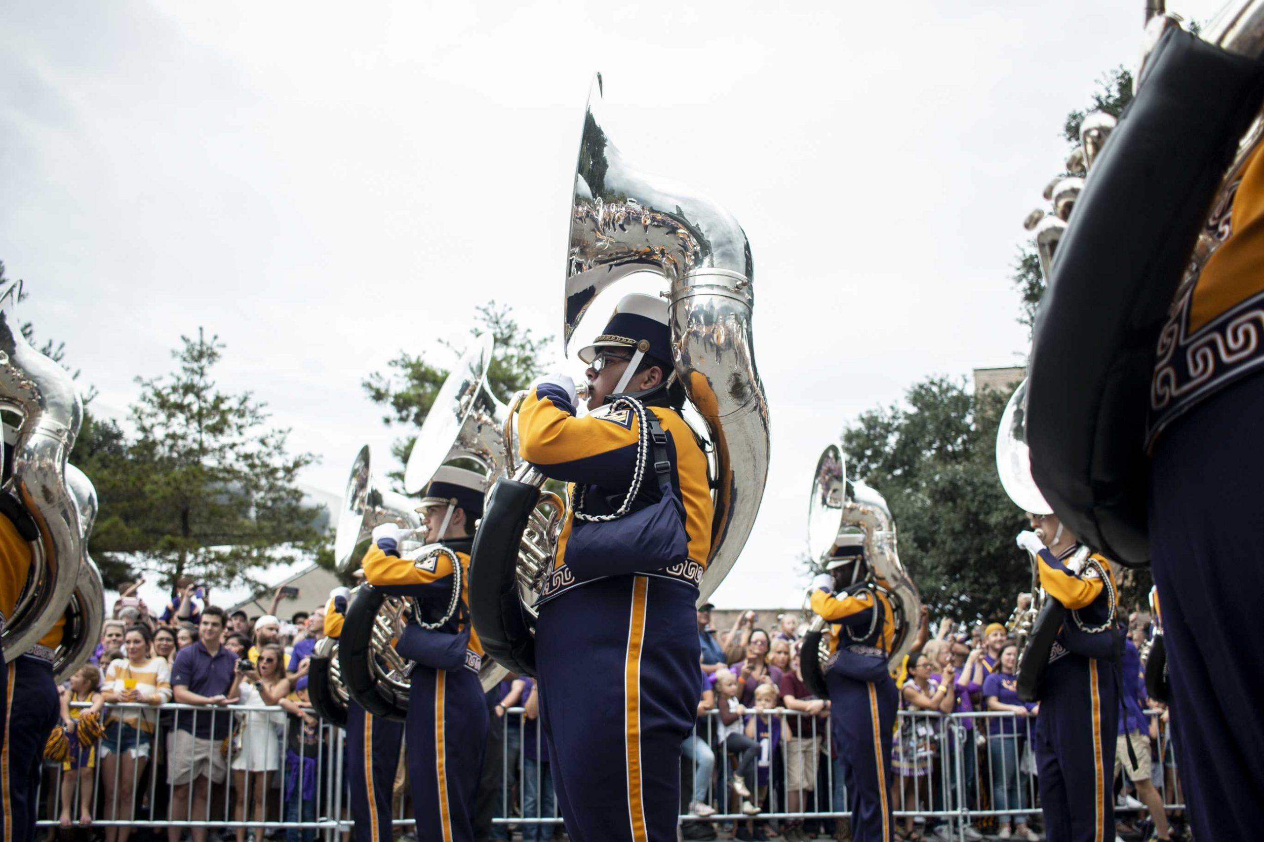 PHOTOS: LSU marches Victory Hill before game against Mississippi State