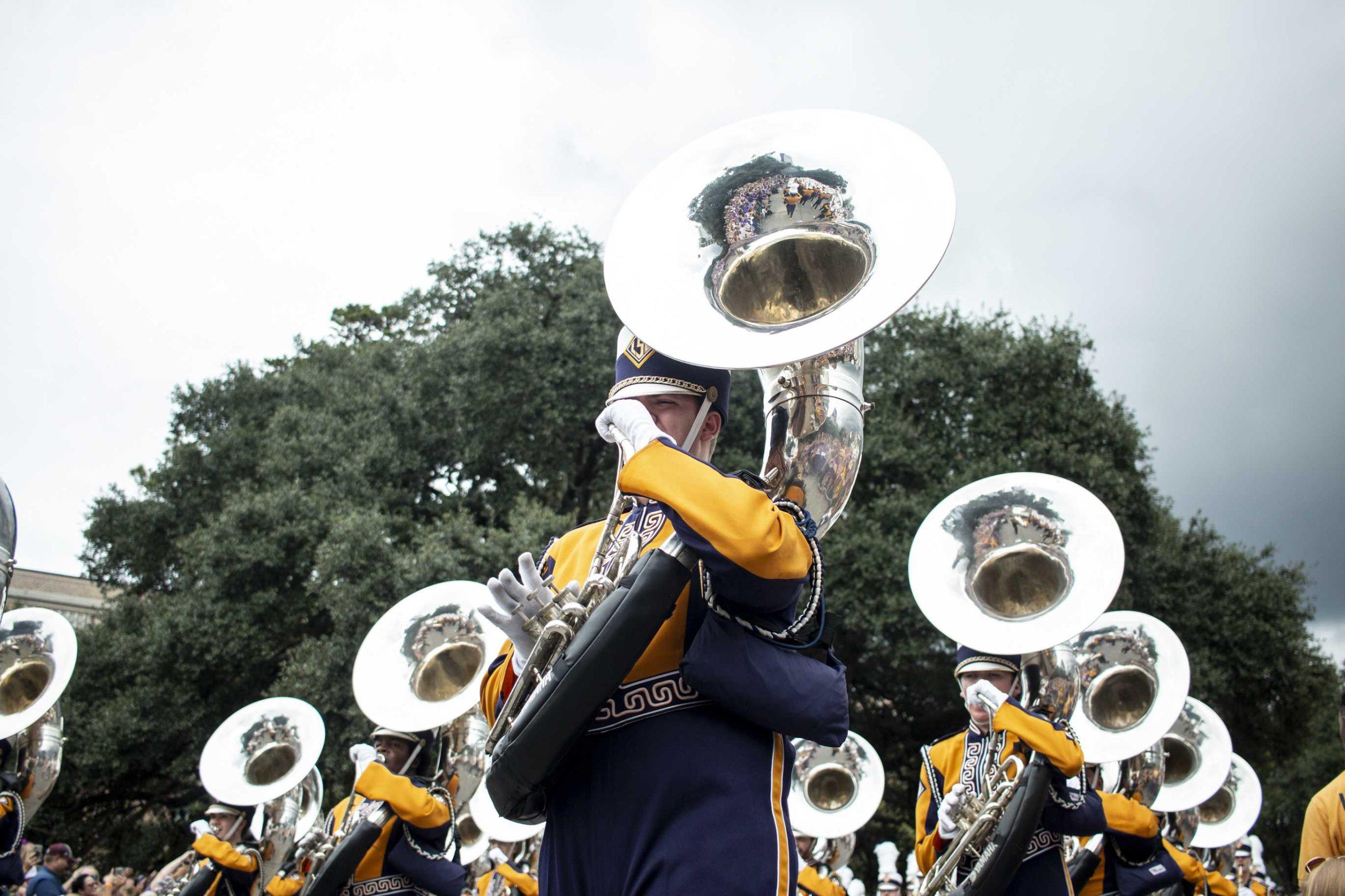 PHOTOS: LSU marches Victory Hill before game against Mississippi State