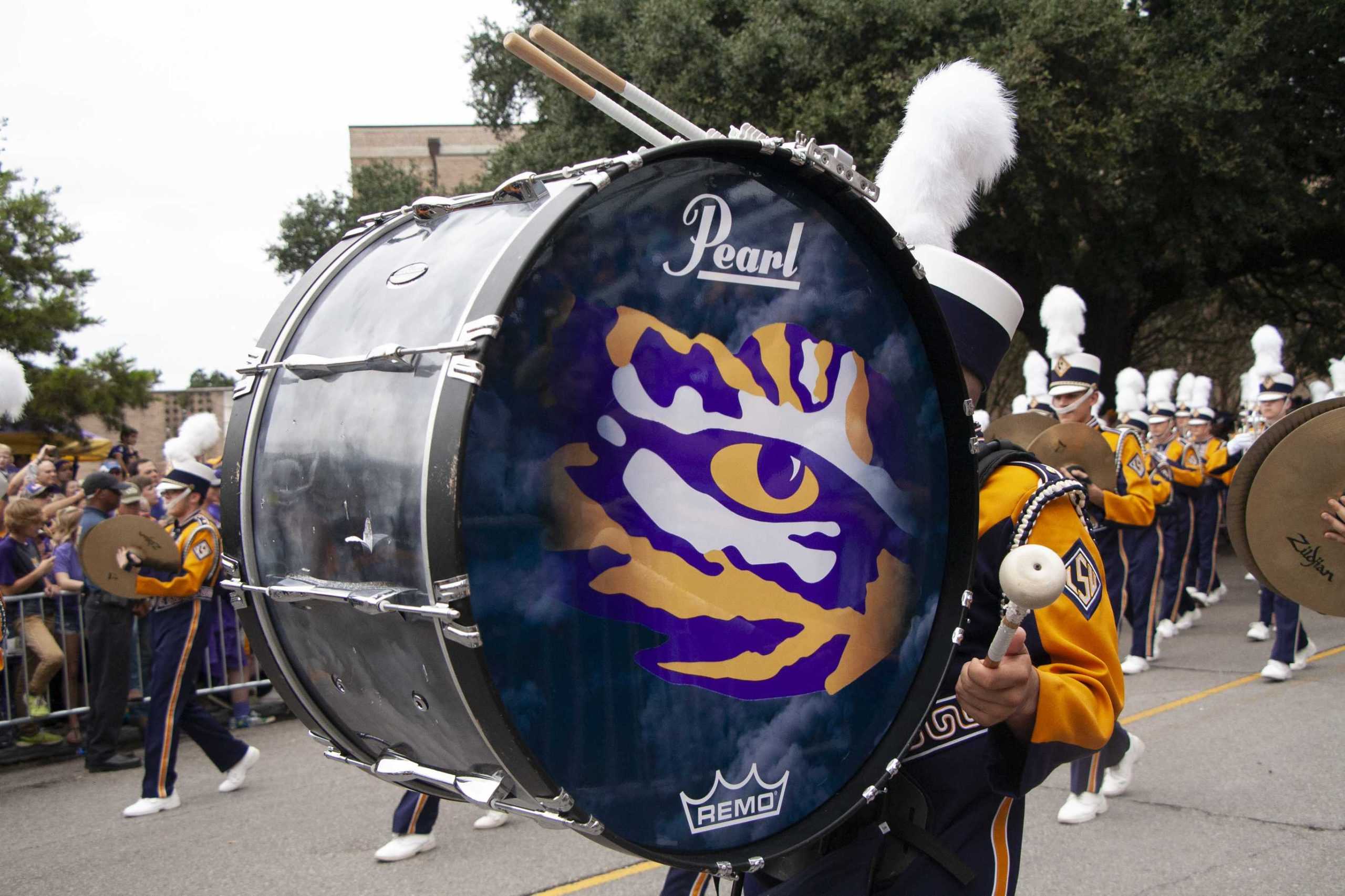 PHOTOS: LSU marches Victory Hill before game against Mississippi State