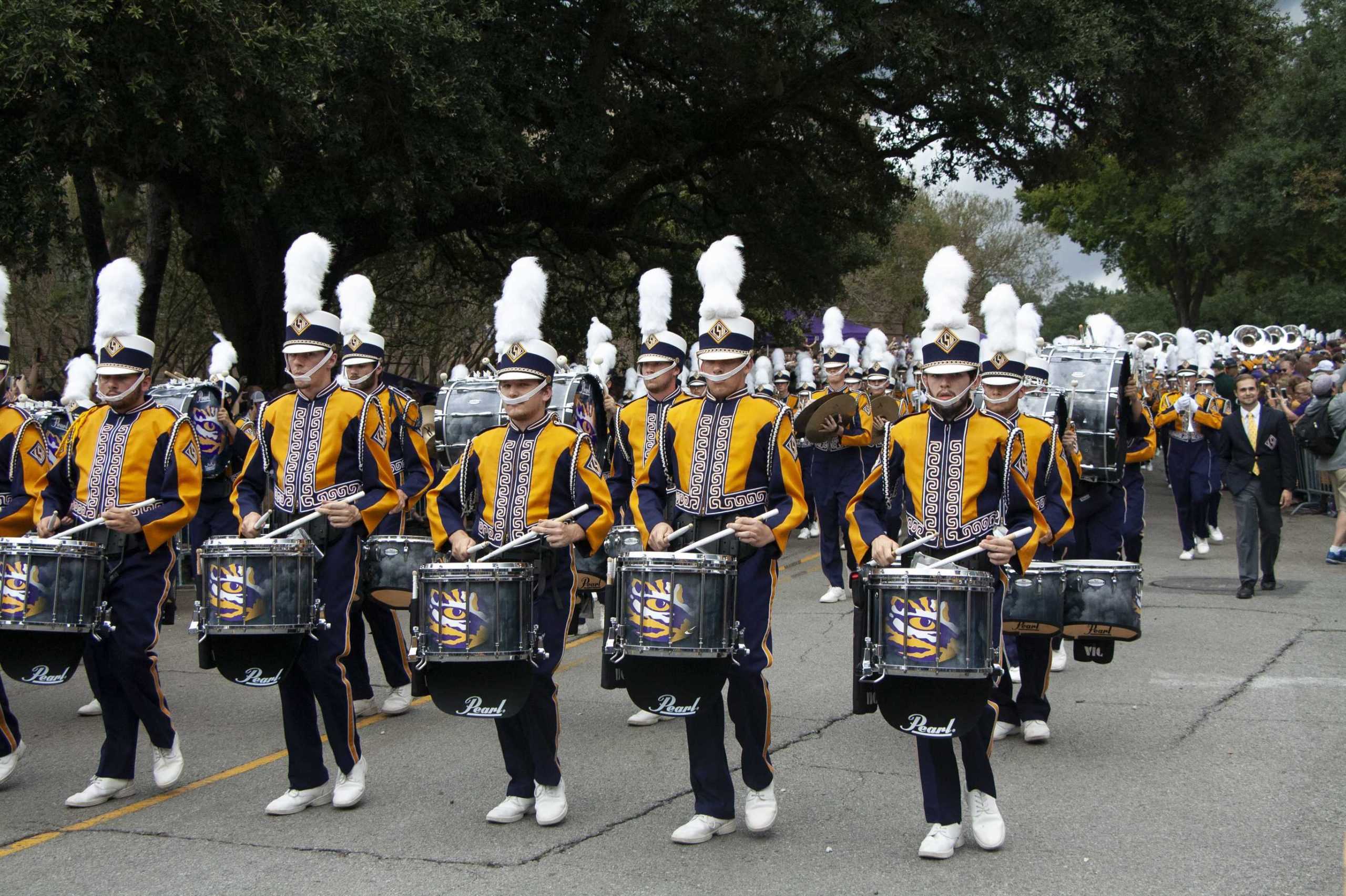 PHOTOS: LSU marches Victory Hill before game against Mississippi State