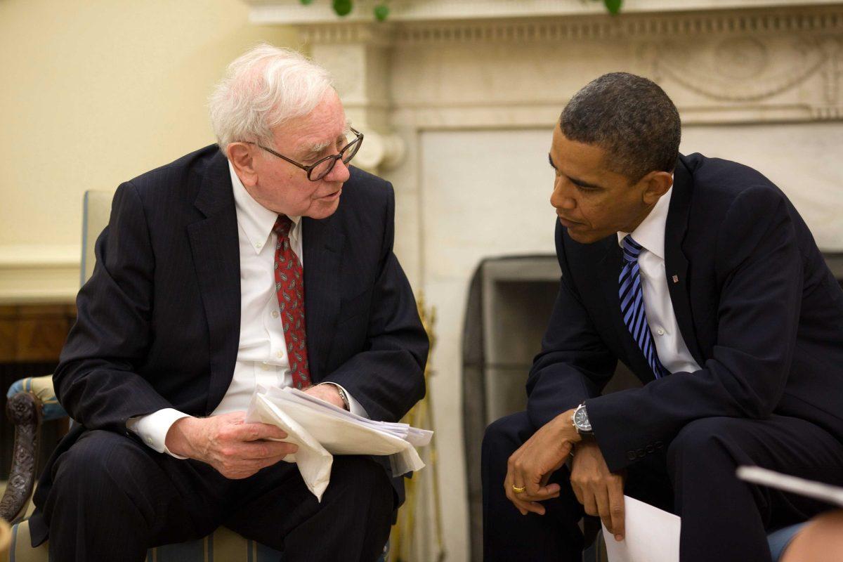 President Barack Obama meets with Warren Buffet in the Oval Office, July 14, 2010.&#160;