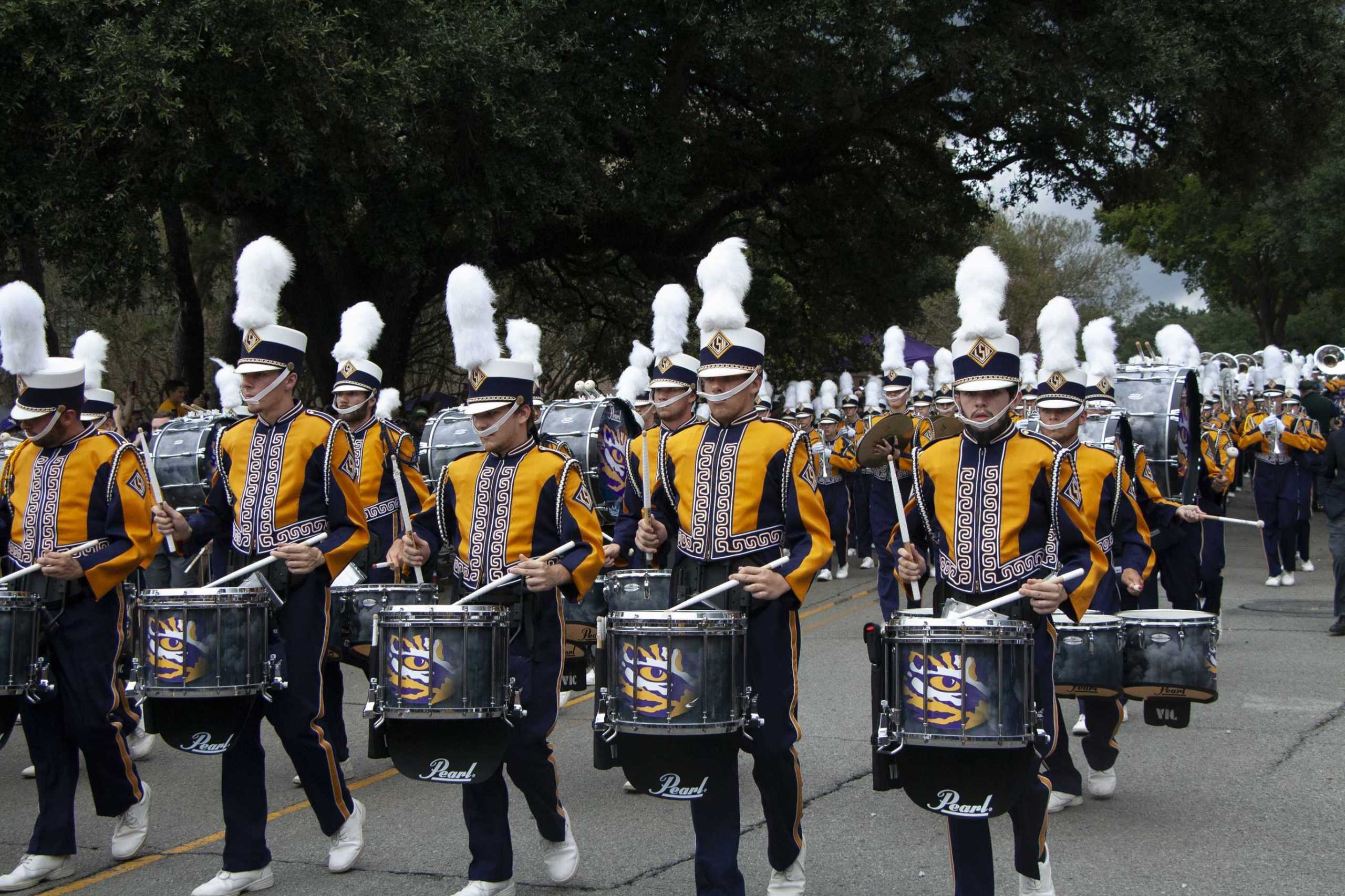 PHOTOS: LSU marches Victory Hill before game against Mississippi State