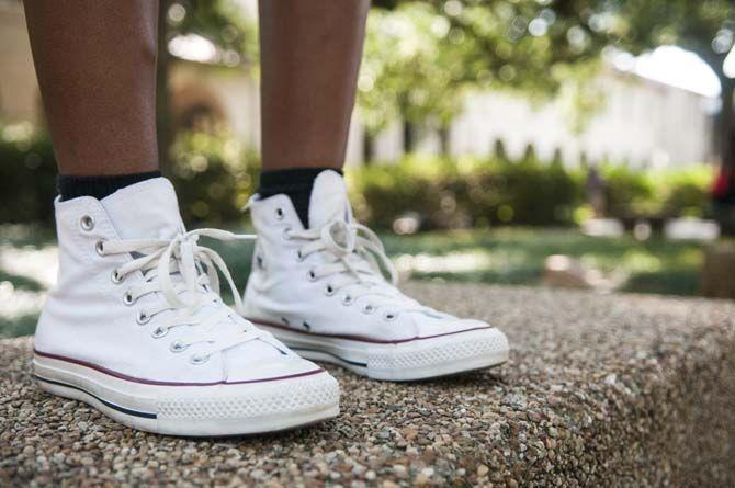 University psychology junior Toni Tyson prefers converse for a comfy and vintage look.