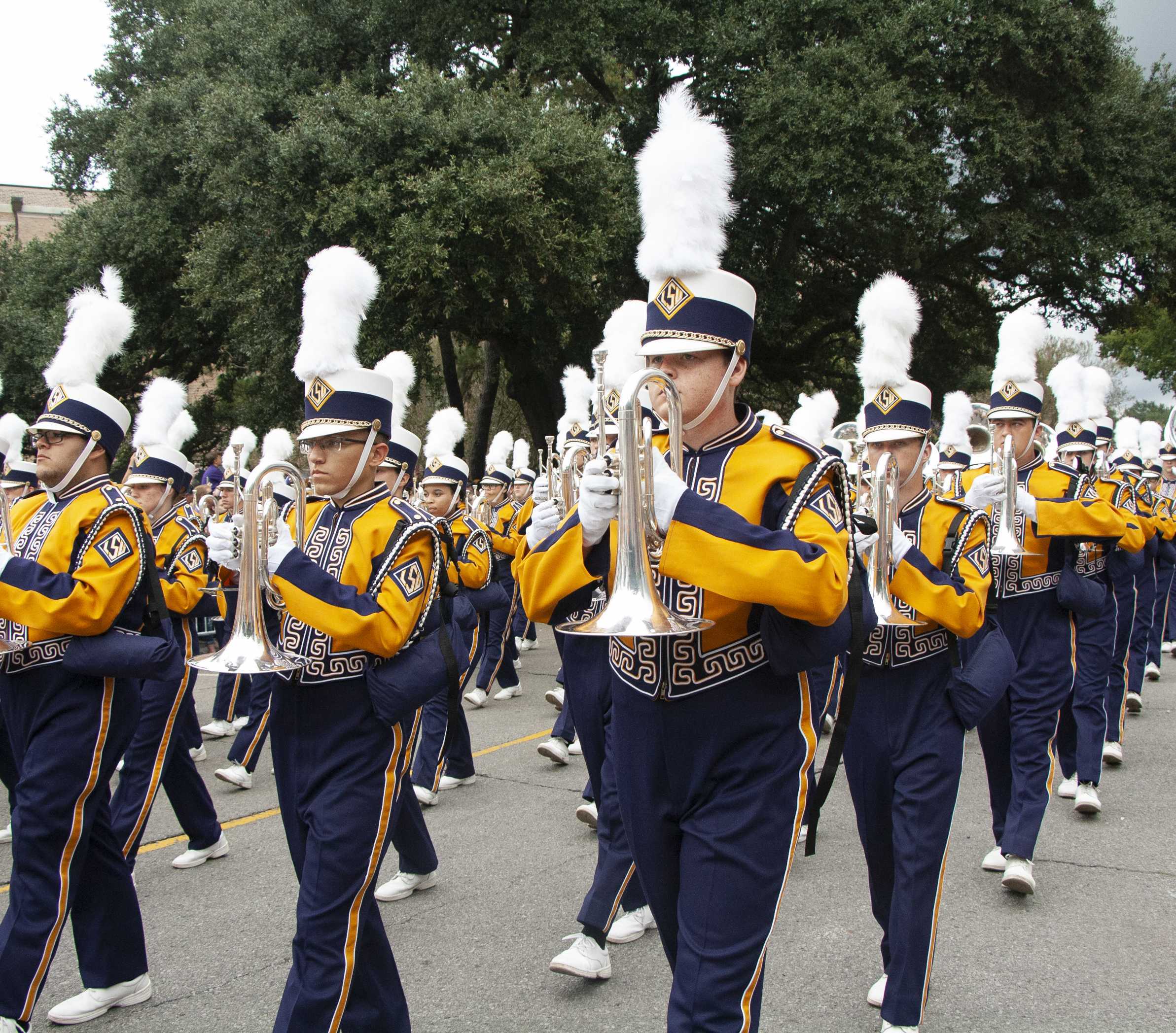 PHOTOS: LSU marches Victory Hill before game against Mississippi State