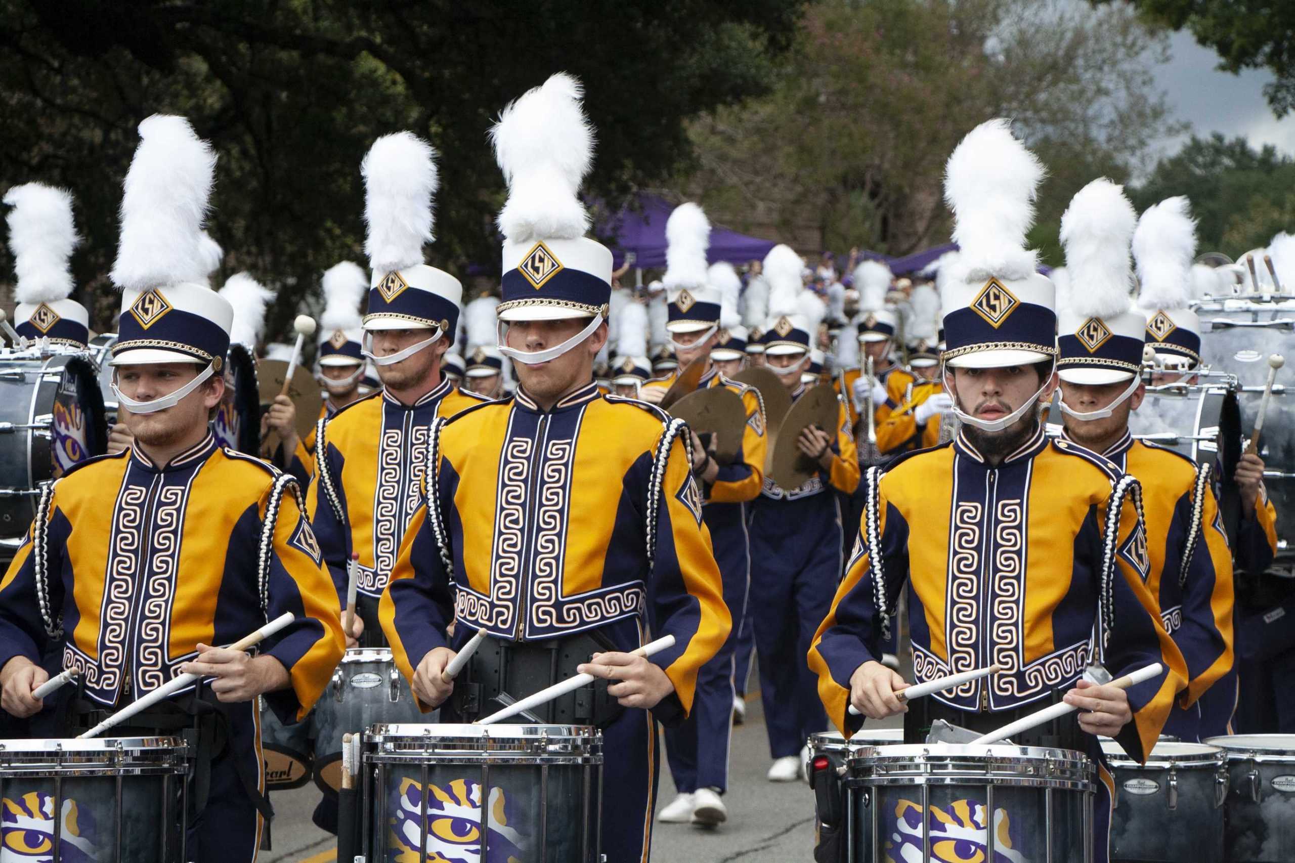 PHOTOS: LSU marches Victory Hill before game against Mississippi State