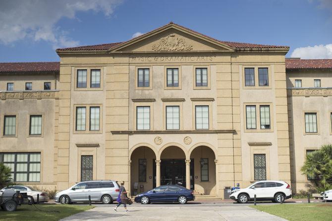 The LSU Music and Dramatic Arts Building awaits the opening night of&#160;LSU Opera's rendition of The Rake's Progress&#160;at the Claude L. Shaver Theatre.