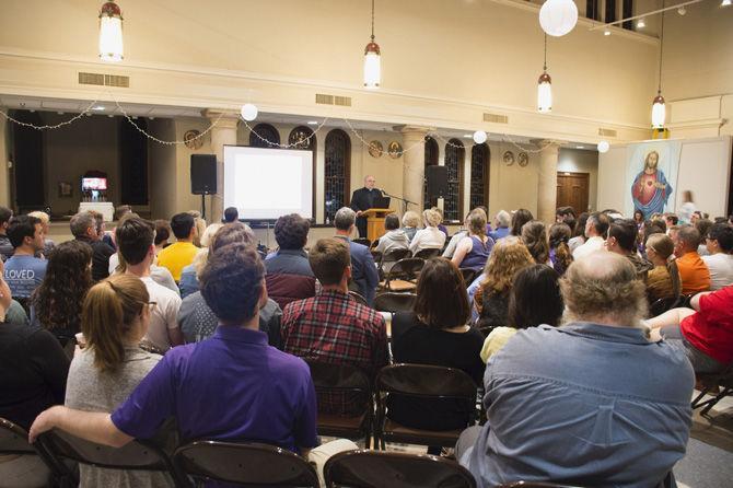 Spectrum at LSU holds protest against speaker at Christ the King