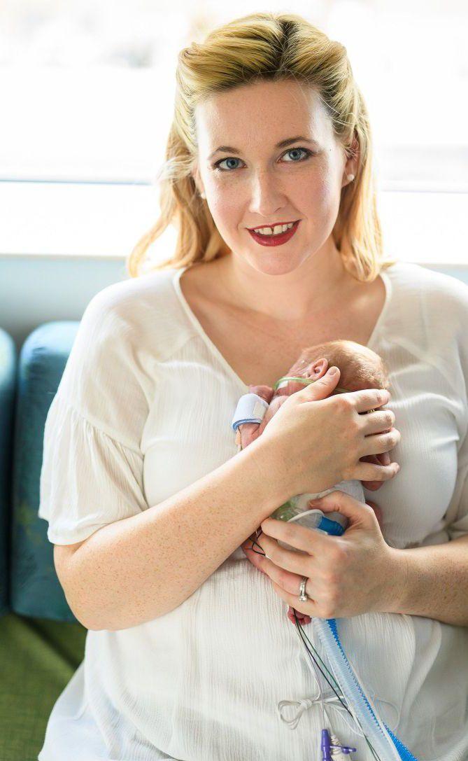 Wendy Hansing and her son, Charles Rex Hansing, shortly after he was born.&#160;