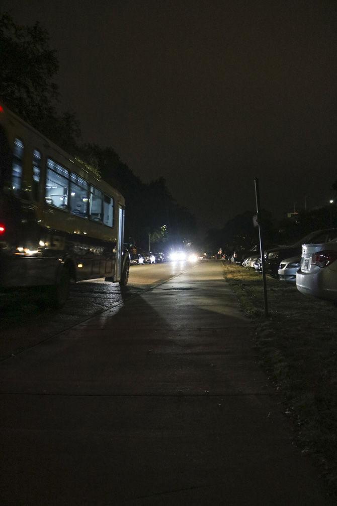 East Campus Drive winds through LSU campus on Monday, Jan. 14, 2019.