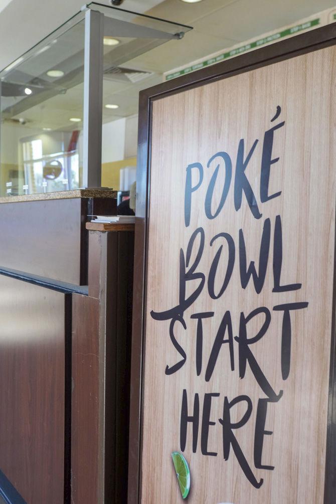 Poke city serves Hawaiian bowls on Sunday, Jan. 20, 2019 on Bluebonnet Blvd.