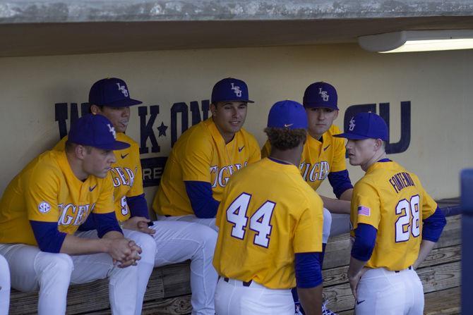 The LSU baseball team prepares for practice at Alex Box Stadium on Friday, Jan. 25, 2019.