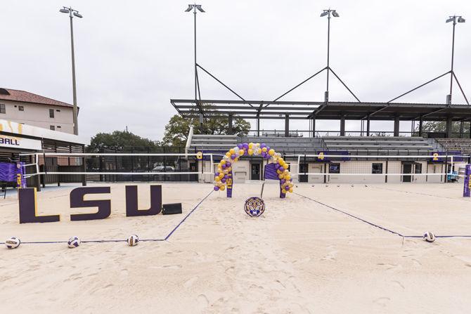 <p>The LSU beach volleyball facility opens to the public for the first time on Monday, Jan. 14, 2019.</p>