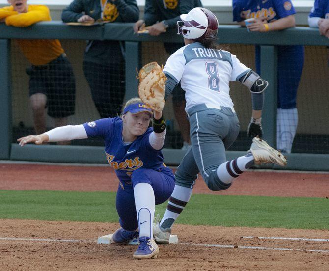 LSU softball wins 11-0 against Troy